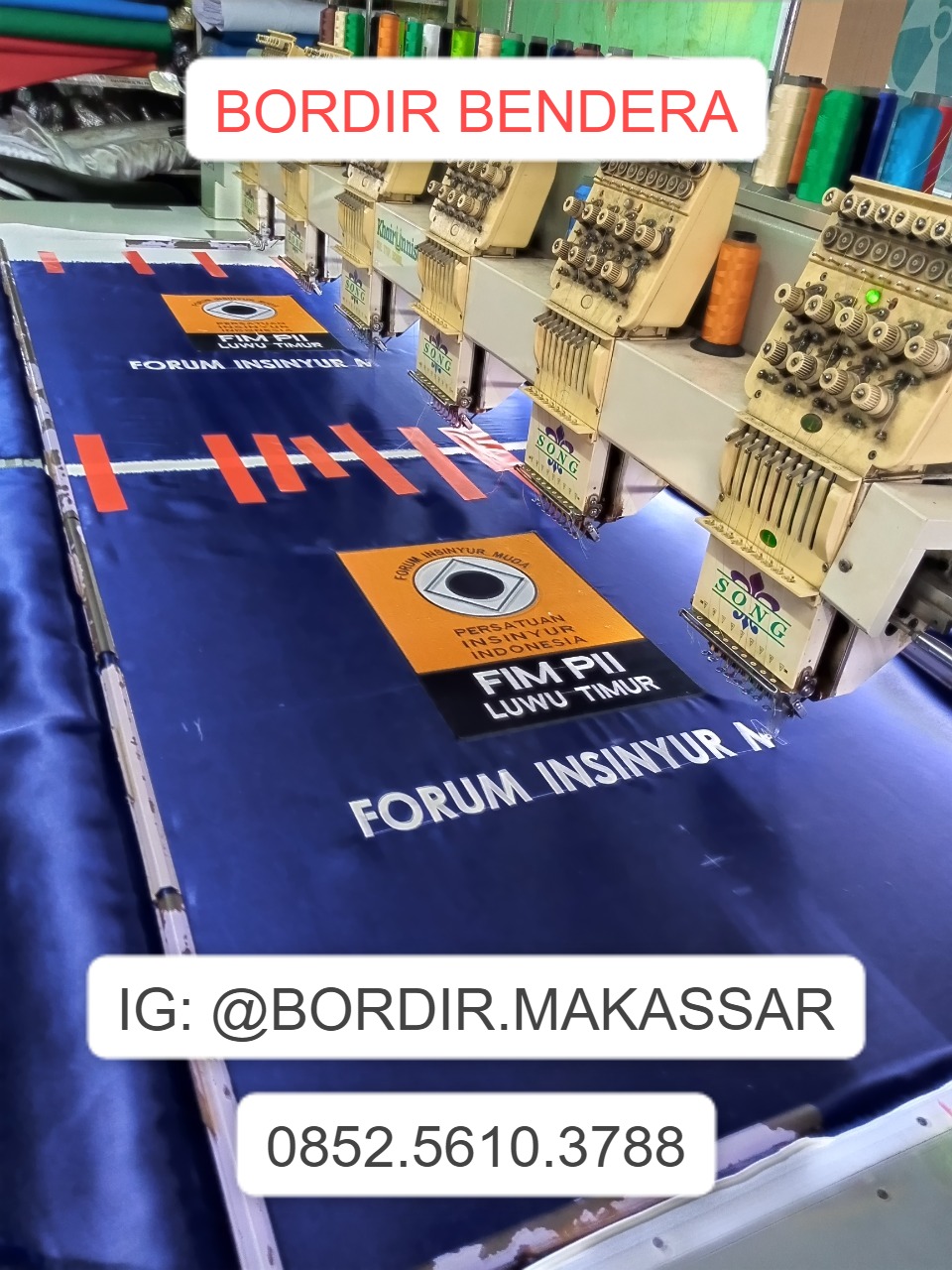 BORDIR BENDERA MAKASSAR