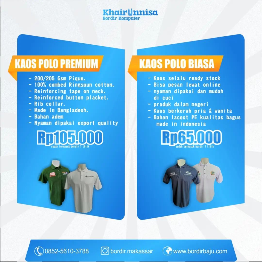 HARGA BAJU KERJA POLO MAKASSAR